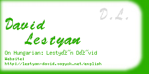 david lestyan business card